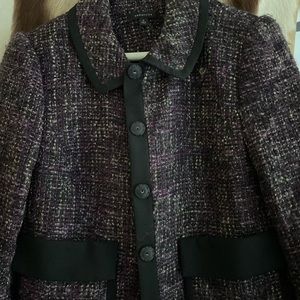 Wool Semantics Cropped Sleeve Blazer.See detail from label.